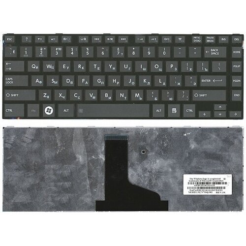 Клавиатура для ноутбука Toshiba Satellite L800, L830 черная, с рамкой клавиатура для ноутбука toshiba satellite l855 черная c черной рамкой
