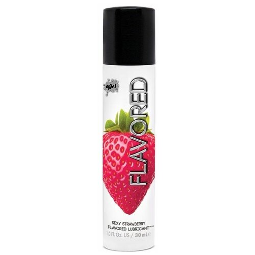 лубрикант / смазка интимная Wet Flavored Sexy Strawberry с ароматом клубники - 30 мл.