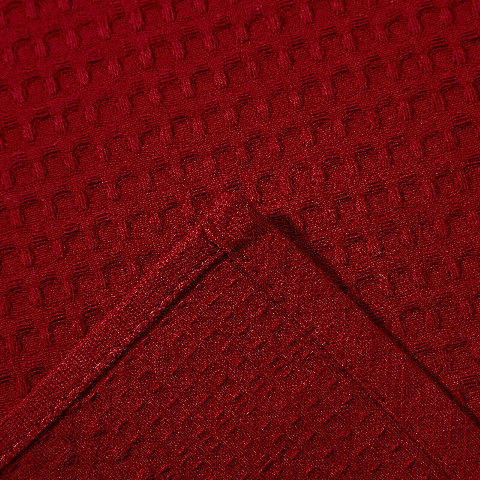 Полотенце от "Доляна", цвет бордовый , размер 35х60 см, крупная вафля, плотность 220 г/м2 - фотография № 3