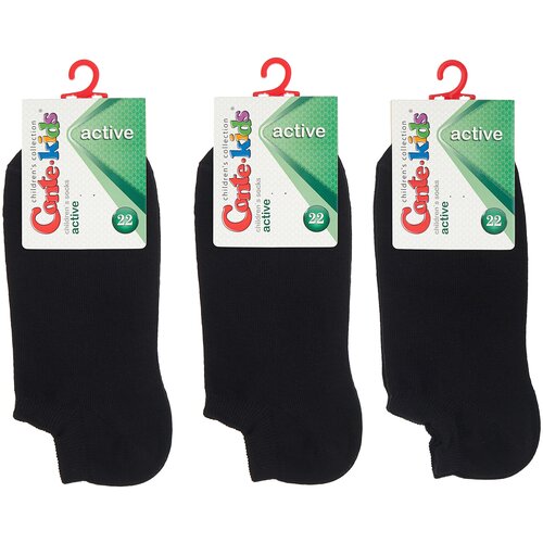 фото Носки conte-kids комплект 3 пары размер 22, черный