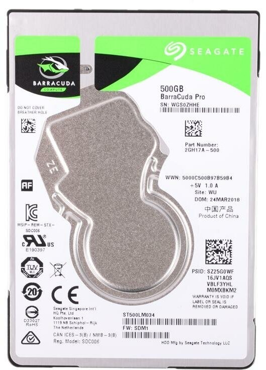 Жесткий диск SEAGATE , 500Гб, HDD, SATA III, 2.5" - фото №2