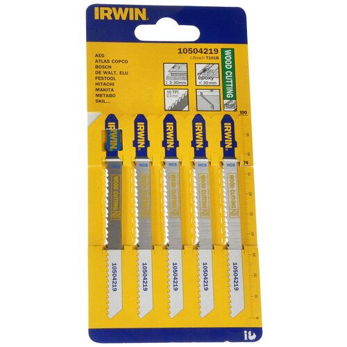 Набор пилок для электролобзика Irwin 10504219 5 шт 708₽