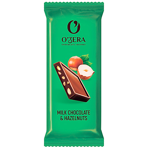 O'Zera, шоколад Milk & Hazelnuts, 30 штук по 24 грамма