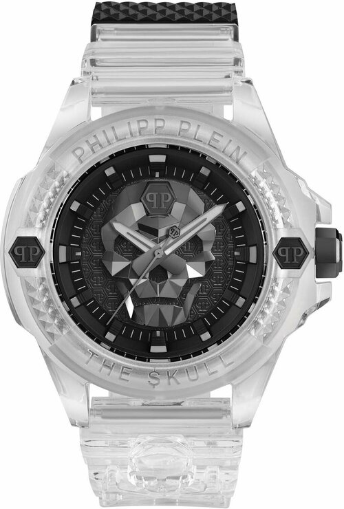 Наручные часы PHILIPP PLEIN Мужские наручные часы Philipp Plein Philipp Plein Skull Synthetic PWWAA0423 с гарантией, черный, серый