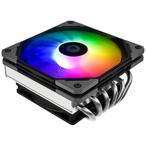 Кулер для процессора ID-COOLING IS-60 EVO, серебристый/черный/ARGB вентилятор aerocool rev rgb 120x120x25мм 16 8 млн цветов rgb подсветка в виде двойного кольца 3 pin 1200 об мин 41 3 cfm 15 1 дба