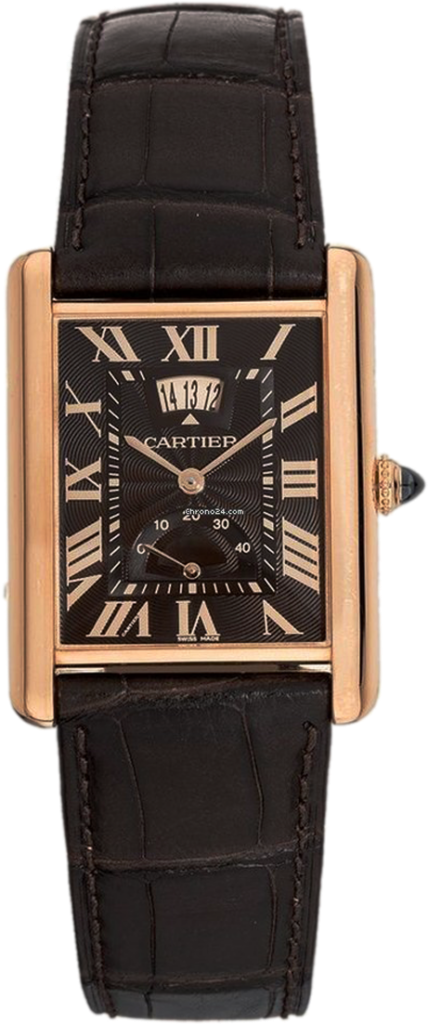 Наручные часы Cartier, черный, золотой