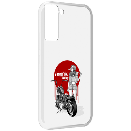 Чехол MyPads девушка с мотоциклом для Tecno Pop 5 LTE / Pop 5 Pro задняя-панель-накладка-бампер