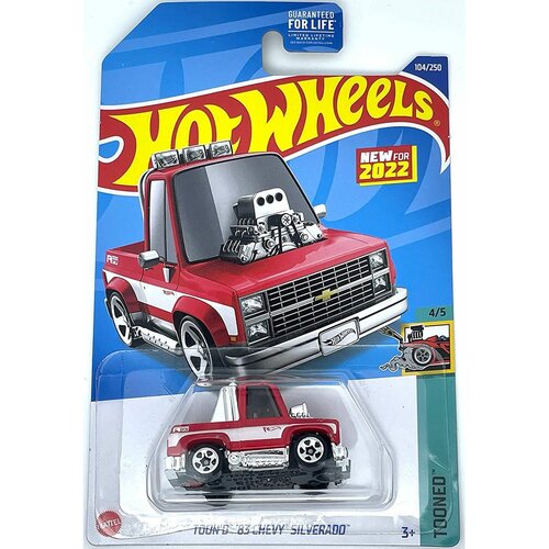 Машинка детская Hot Wheels игрушка коллекционная 1:64 TOON`D 83 CHEVY SILVERADO машинка hot wheels 5785 hw hot trucks toon d 83 chevy silverado hkk57 n521