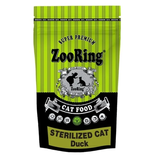 ZOORING Sterilised Cat Adult Duck - Сухой корм для стерилизованных кошек с Уткой 10 кг