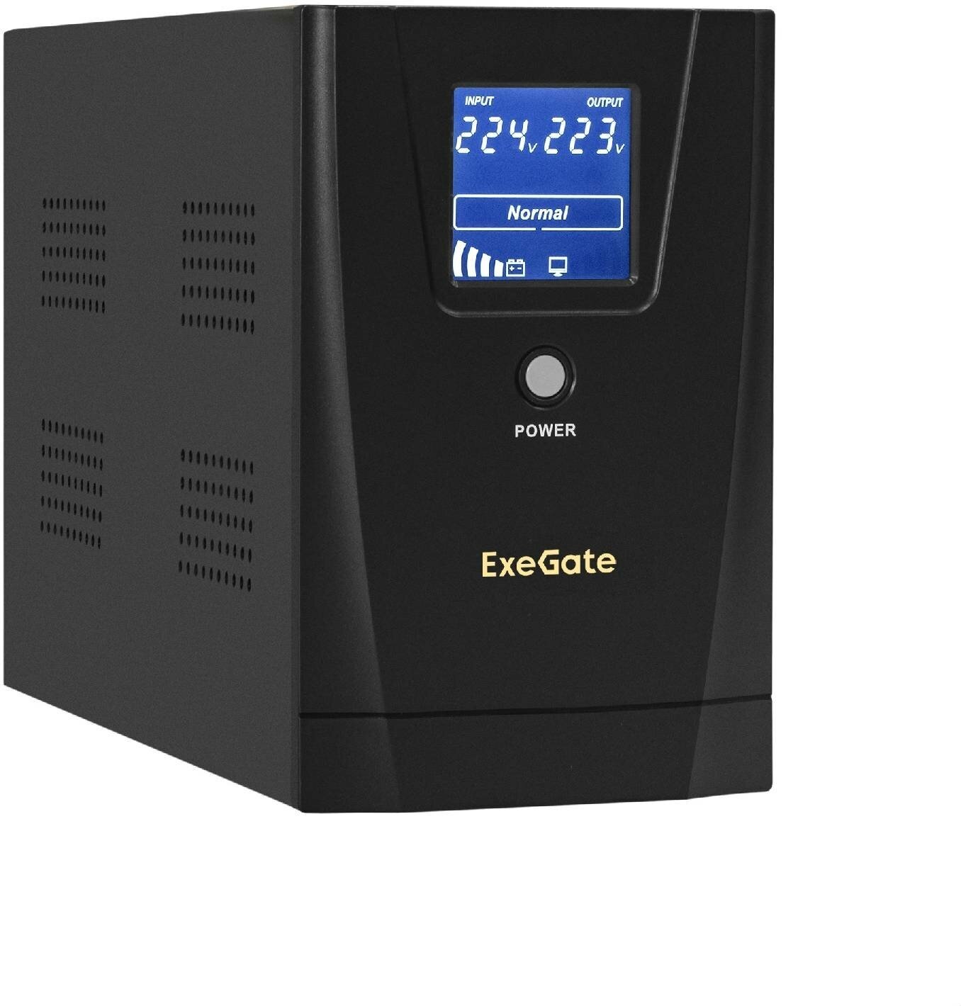 Источник бесперебойного питания EXEGATE SpecialPro Smart LLB-2000.LCD.AVR.2SH.RJ.USB <2000VA/1200W, LCD, AVR,2*Schuko,RJ45/11,USB, металличе