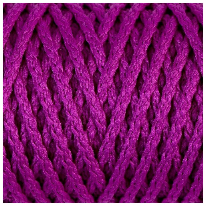 Шнур для вязания "Классик" без сердечника 100% полиэфир ширина 4мм 100м (фиолетовый)