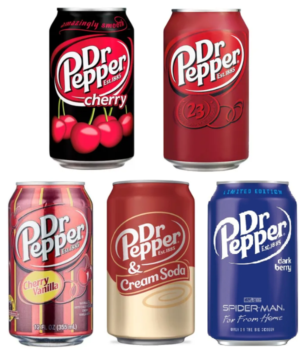 Набор газированных напитков Dr Pepper USA / Доктор Пеппер США / 5 банок по 355 мл