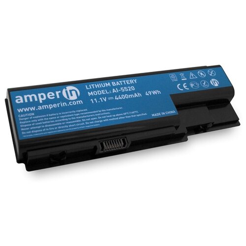 Аккумуляторная батарея Amperin для ноутбука Acer Aspire 5520, 5920, 7520 11.1v 4400mah AI-5520 аккумуляторная батарея amperin для ноутбука emachines e525