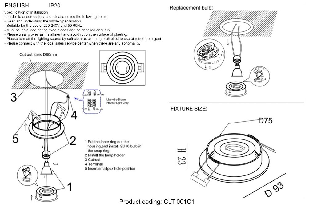 Встраиваемый светильник Crystal Lux CLT 001С1 WH - фотография № 2