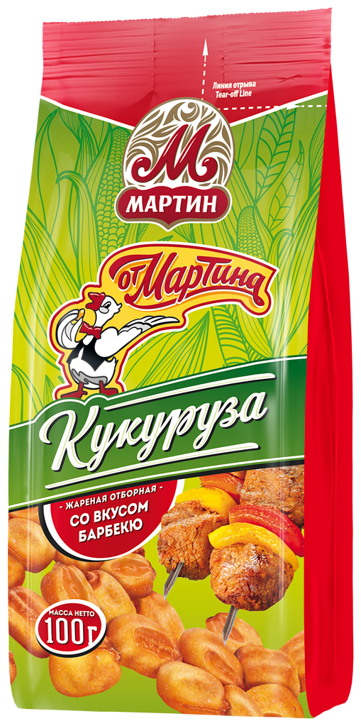 Кукуруза жареная отборная От Мартина со вкусом барбекю, 100 г