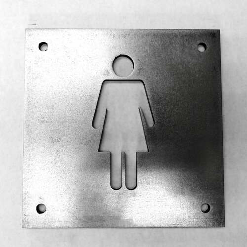 Стальная табличка в стиле лофт женский туалет вешалка настенная в стиле лофт