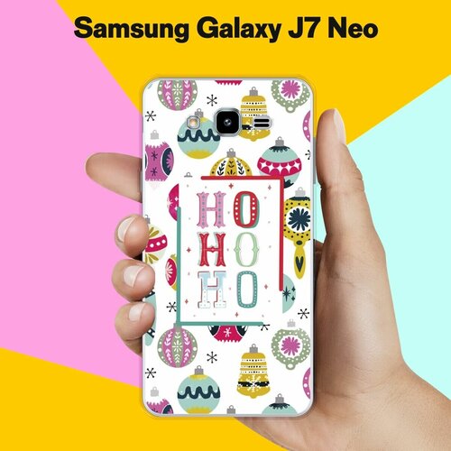 Силиконовый чехол на Samsung Galaxy J7 Neo Ho-Ho / для Самсунг Галакси Джей 7 Нео силиконовый чехол на samsung galaxy j7 neo рождественский пейзаж для самсунг галакси джей 7 нео
