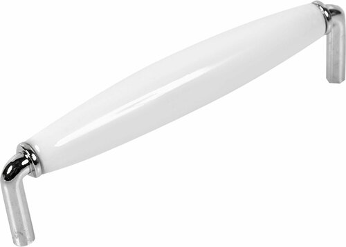 Ручка-скоба L4.003.128WH 128 мм, цвет белый/хром