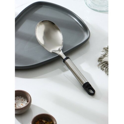 Ложка гарнирная из нержавеющей стали Доляна Помощник 26 см цвет серебряный 462₽