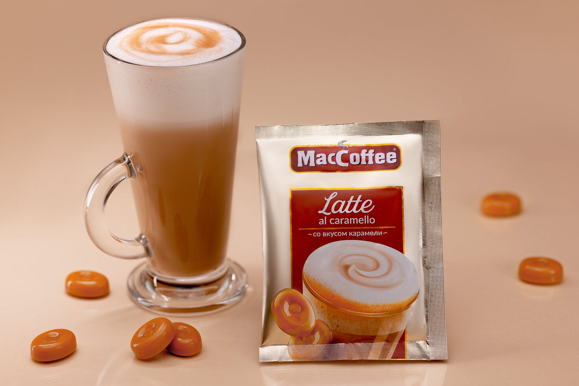 Напиток кофейный MacCoffee Latte al caramello 3в1 110u - фото №11