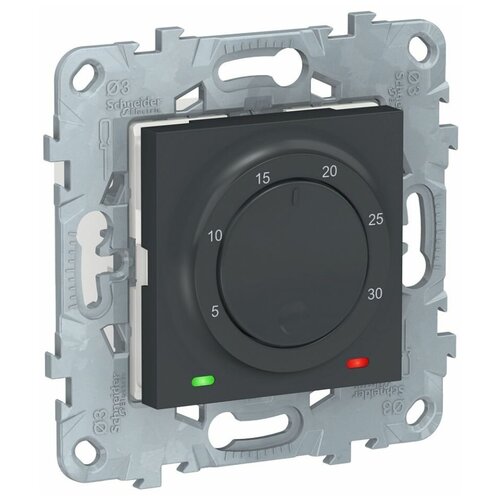 Терморегулятор Schneider Electric Unica New 8A антрацит (RAL 7021)