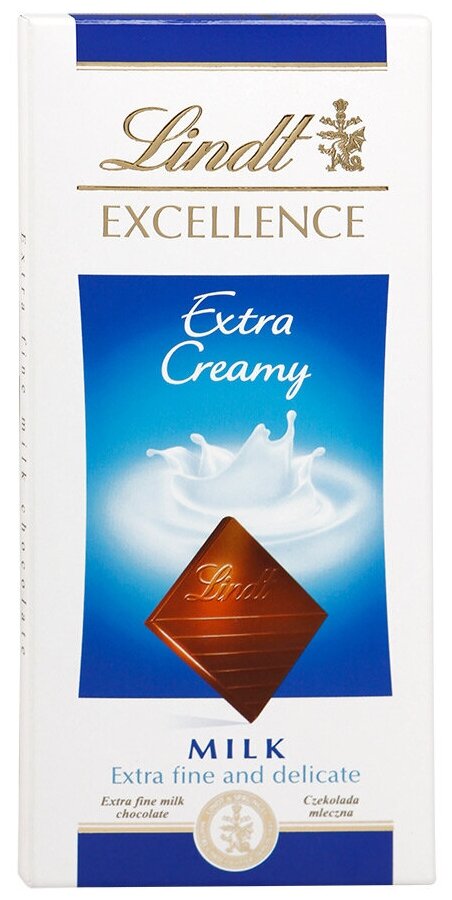 Шоколад Lindt Excellence extra creamy молочный, 100 г - фотография № 1