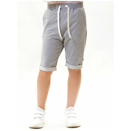 фото Бриджи nota bene размер 140, серый меланж