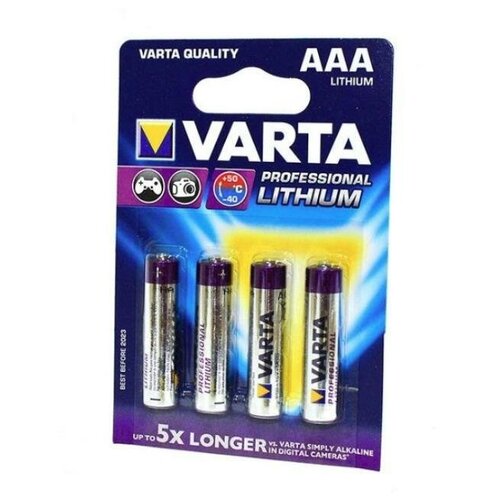 Батарейки Varta FR03 Professional Lithium 6103 BL4