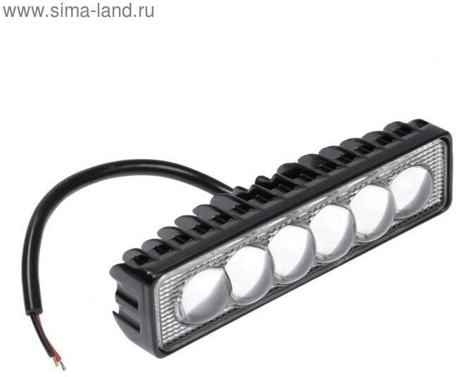 Противотуманная фара, 12 В, 6 LED, IP67, 18 Вт, направленный линзованный свет