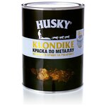 Краска алкидная HUSKY Klondike по металлу металлизированная влагостойкая моющаяся - изображение