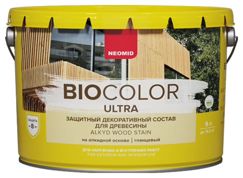 NEOMID пропитка DECOR Bio Color Ultra, 9 л, белый