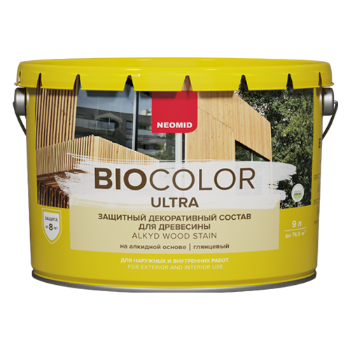 NEOMID пропитка DECOR Bio Color Ultra, 9 л, орех биоцидная пропитка neomid decor bio color ultra 0 9 л бесцветный