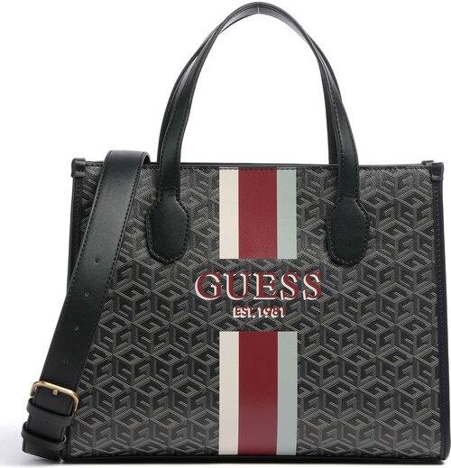 Сумка GUESS, серый, черный