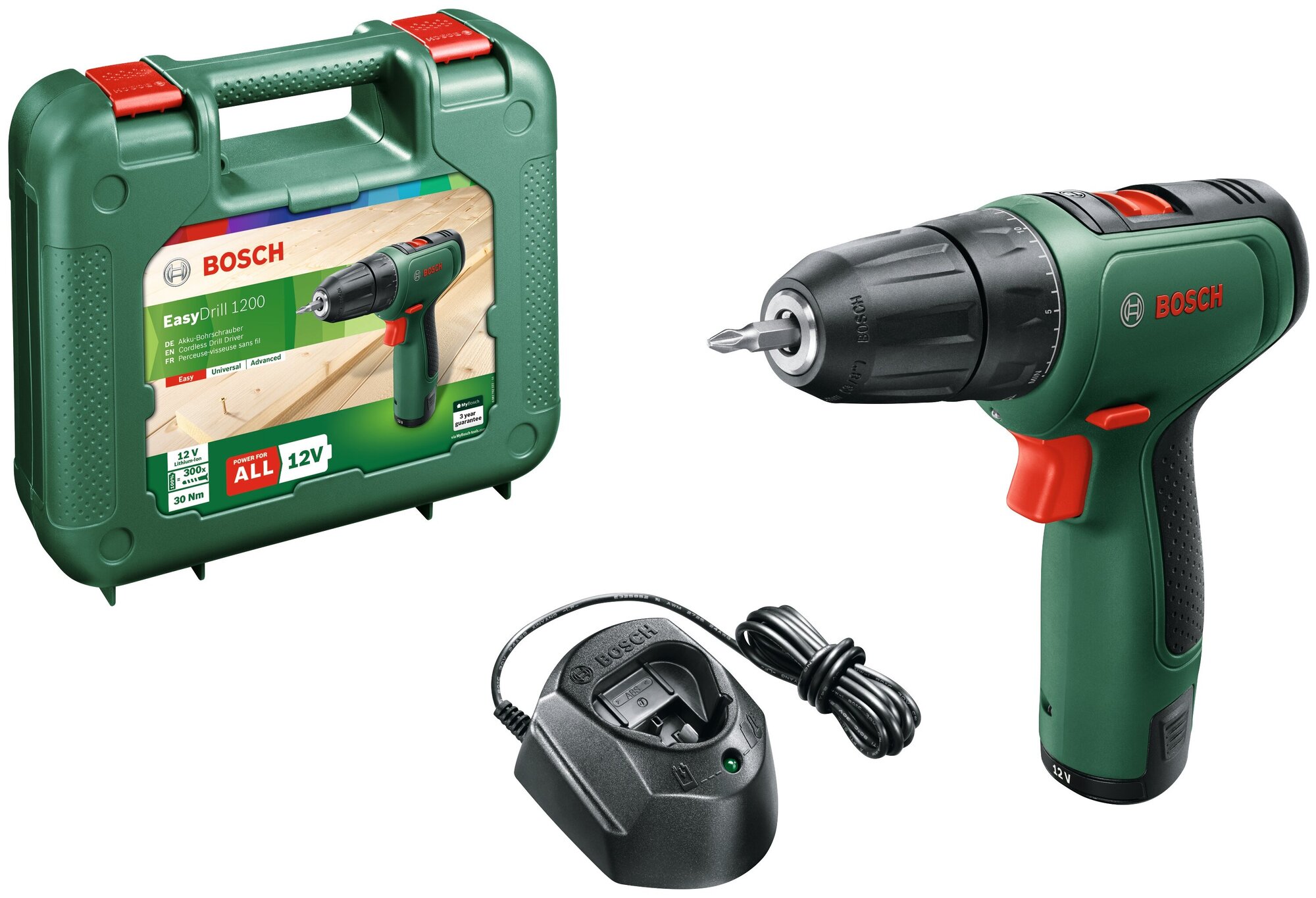 Дрель-шуруповерт аккумуляторная BOSCH DIY BOSCH EasyDrill 1200 (0.603.9D3.006) - фотография № 3