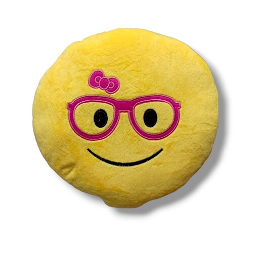 фото Мягкая игрушка подушка эмоджи в очках смайлик 40х40 китай