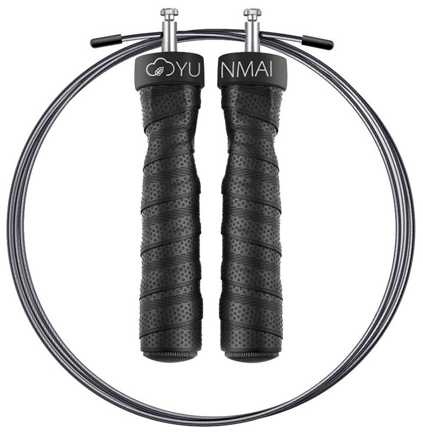 Скоростная скакалка утяжелённая с подшипником Yunmai Sports Jump Rope YMHR-P701 черный 340 см