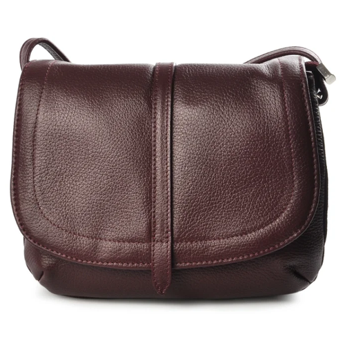 фото Сумка кросс-боди afina, натуральная кожа, вино