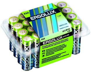 Батарейка Ergolux Alkaline AAA, 24 шт.