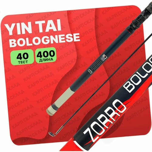 удилище с кольцами yin tai zorro bolognese 400см Удилище с кольцами YIN TAI ZORRO BOLOGNESE 400см