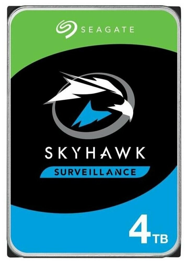 4TB Seagate Skyhawk (ST4000VX016) {Serial ATA III, 5400 rpm, 256mb, для видеонаблюдения