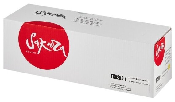 Картридж Sakura Printing Sakura TK5280Y (1T02TWANL0) для Kyocera Mita P6235cdn, желтый, 11000 к.