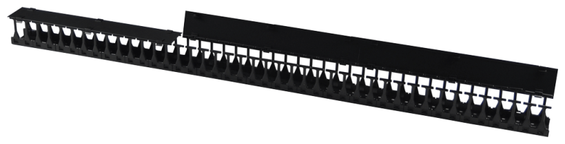 Вертикальный органайзер 42U с пластиковыми пальцами глубиной 149 мм, для шкафов LANMASTER DCS шириной 800 мм, 2 шт. в комплекте, черный