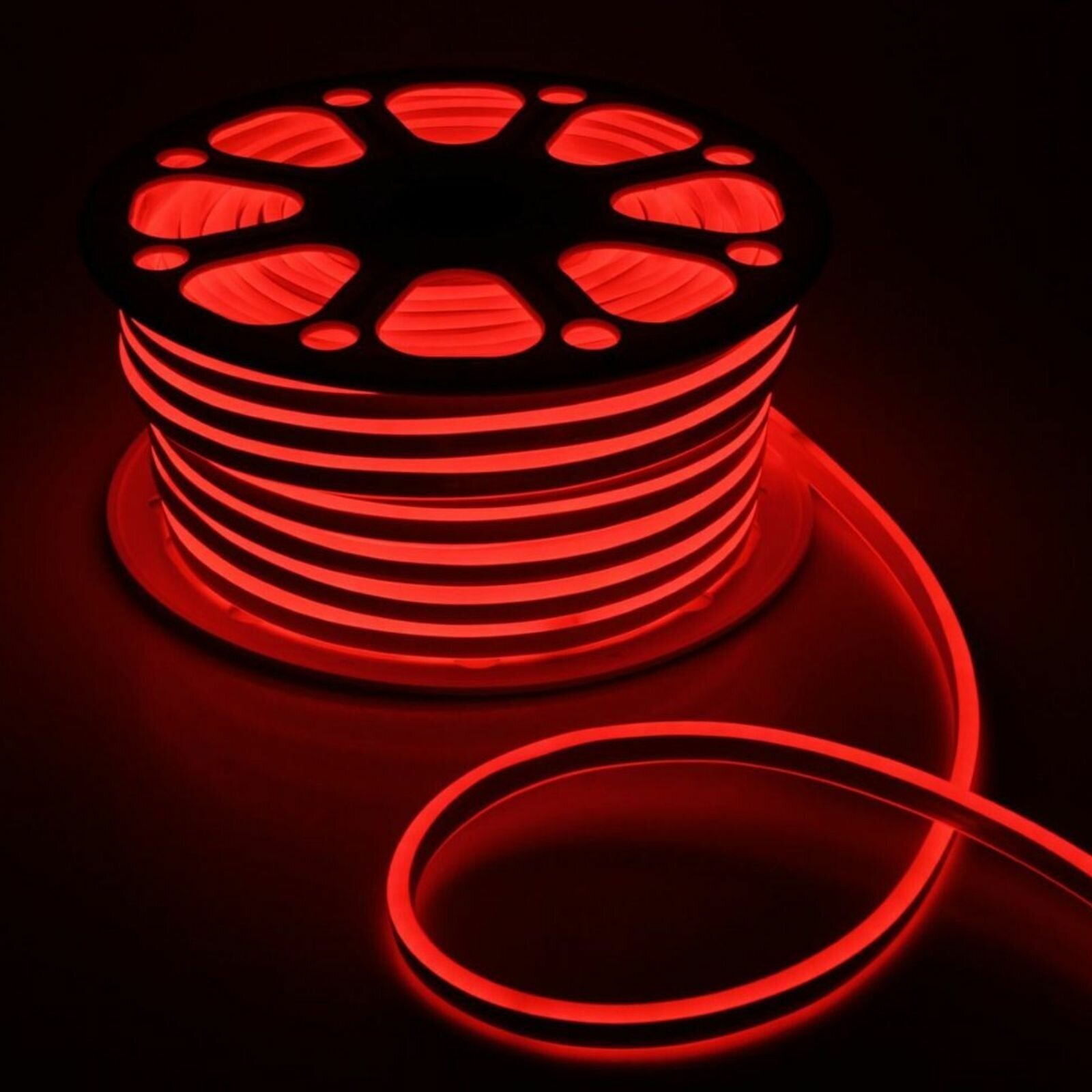 Светодиодная неоновая влагозащищенная лента ЭРА 2835SMD красный 20M - фото №6