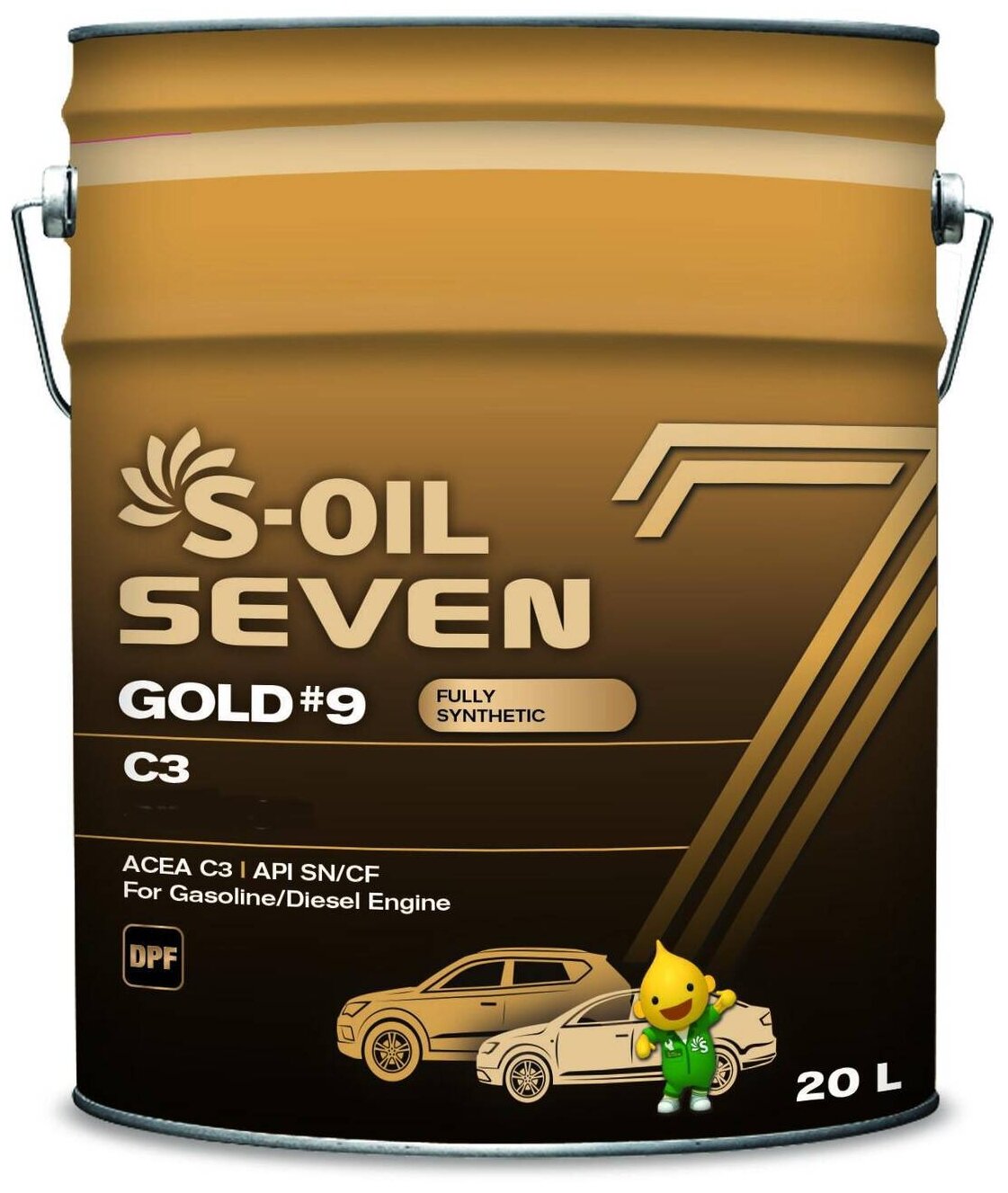 Синтетическое моторное масло S-OIL SEVEN GOLD#9 C3 5W-30, 1 л