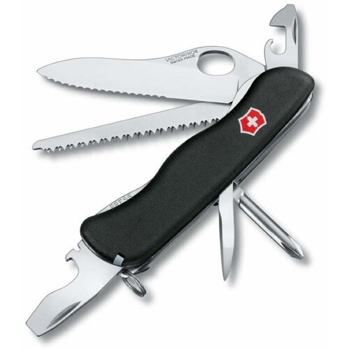 Нож перочинный Victorinox Trailmaster One Hand Wavy Edge (0.8463. MW3) 111мм 12функц. черный карт. коробка мини открывалка для пива с отверткой портативный брелок для ключей открывалка для бутылок прямая поставка