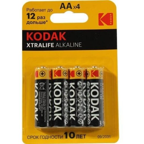 Батарейки Kodak XTRALIFE 30952027 элемент питания energizer ultimate aa lr6 fr6 4 шт литиевый