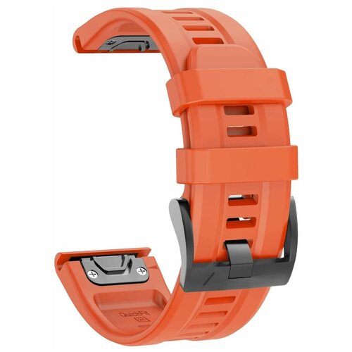 Силиконовый ремешок на часы Garmin Fenix 7X, 6X, 5X, 3, Garmin Enduro, Tactix Delta, быстросъемный QuickFit 26 мм с гравировкой премиум качество