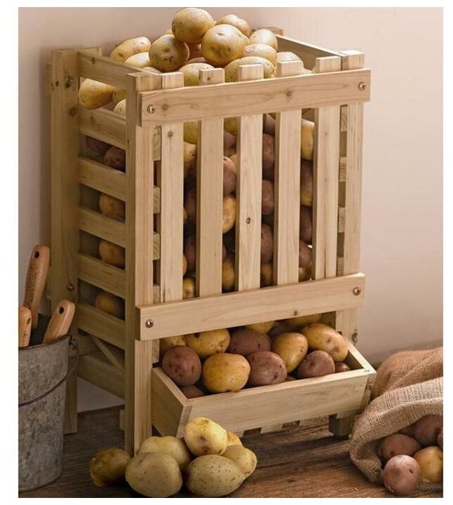Ящик для овощей, 30 ? 40 ? 100 см, деревянный Greengo . - фотография № 20