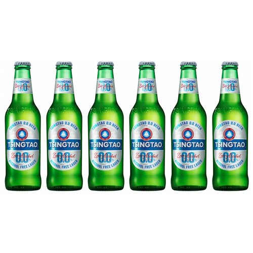 Безалкогольное пиво светлое фильтрованное Tsingtao Zero, 6 шт по 0.33л