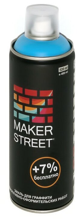 Эмаль для граффити и декоративно-оформительских работ "MAKERSTREET" MS400 400 мл 501 Небесно-голубой